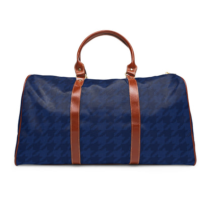Blue Houndstooth Travel Bag