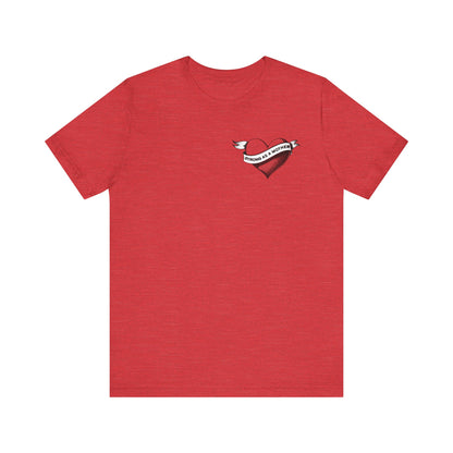 Unisex Strong as a Mother Rockabilly Heart Jersey Short Sleeve Tee