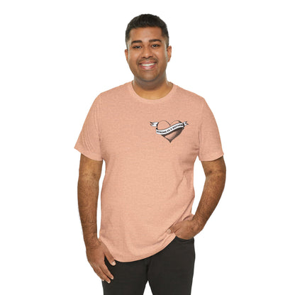 Unisex Strong as a Mother Rockabilly Heart Jersey Short Sleeve Tee