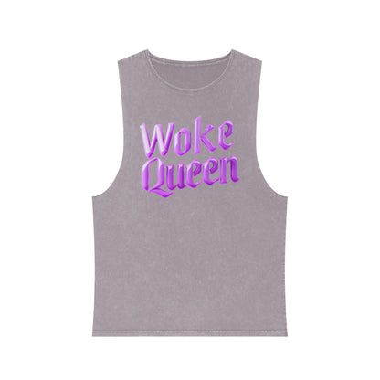 Unisex Woke Queen Stonewash Tank Top