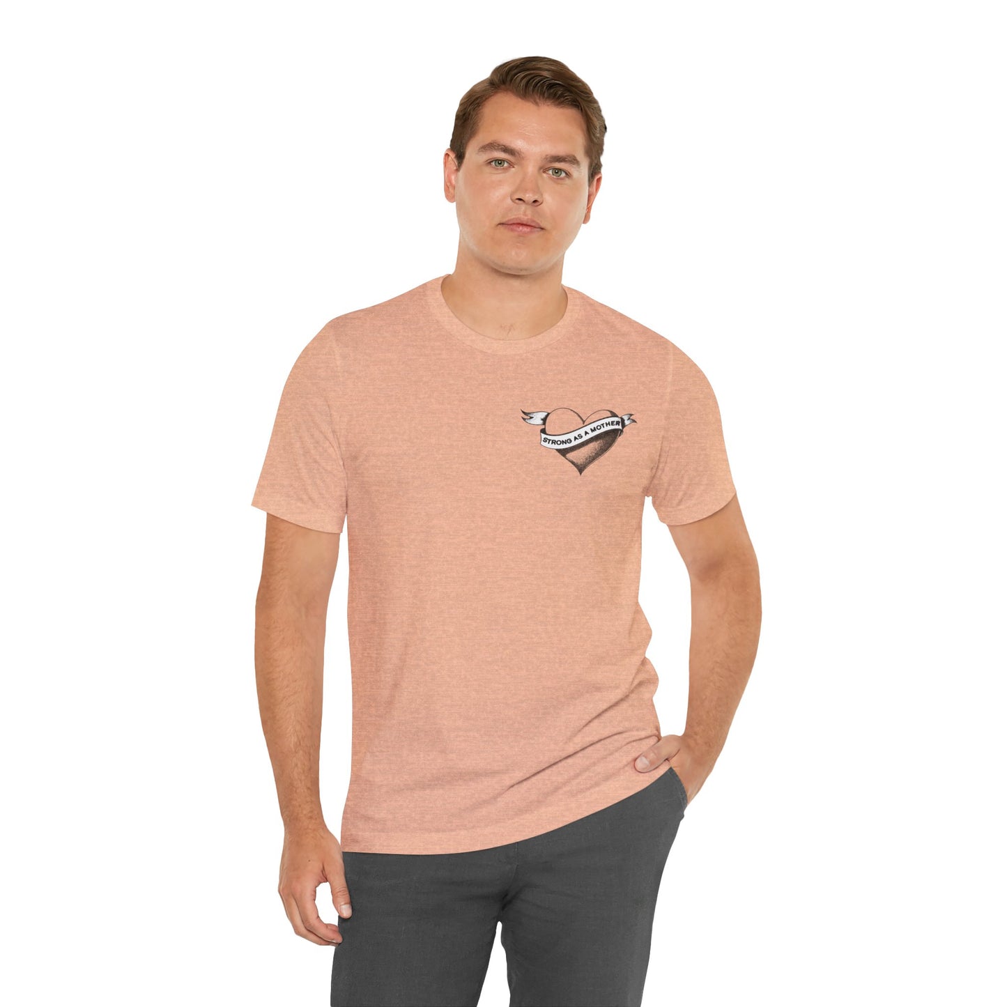 Unisex Strong as a Mother Rockabilly Heart Jersey Short Sleeve Tee