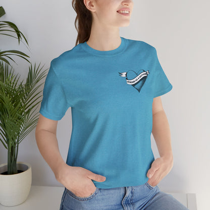 Unisex Strong as a Mother Rockabilly Heart Jersey Short Sleeve Tee