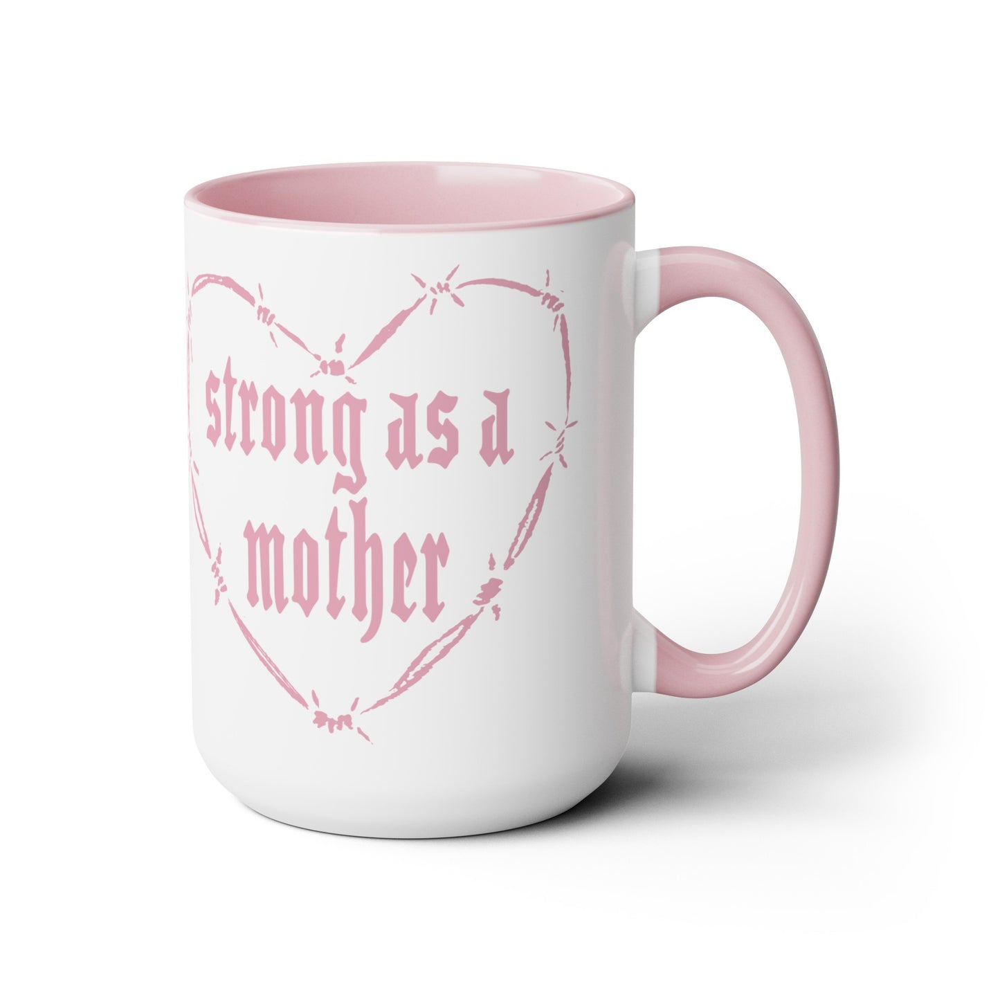 STRONG HEART Two-Tone Coffee Mugs, 15oz