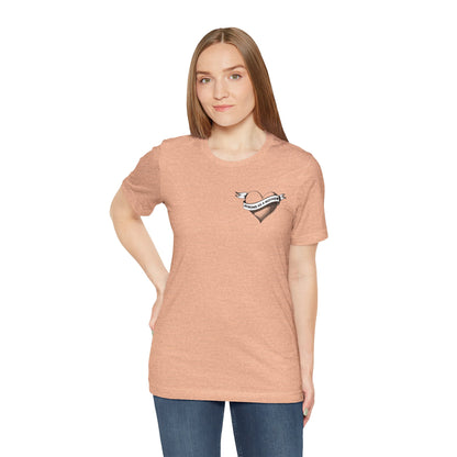 Unisex Strong as a Mother Rockabilly Heart Jersey Short Sleeve Tee