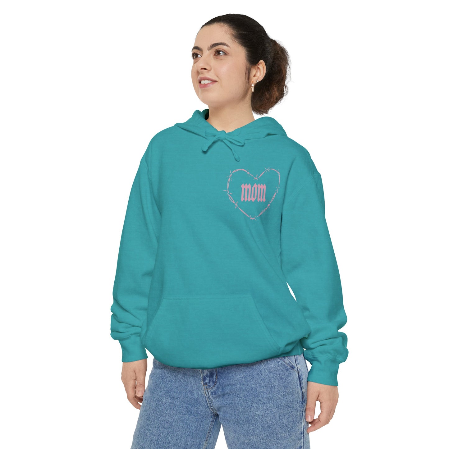 I Heart Mom Unisex Garment-Dyed MotherHoodie