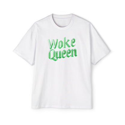 Men's Heavy Oversized Woke Queen Green Tee