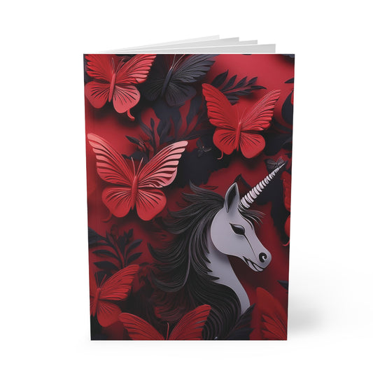 Paper Unicorns and Butterflies - Softcover Notebook, A5