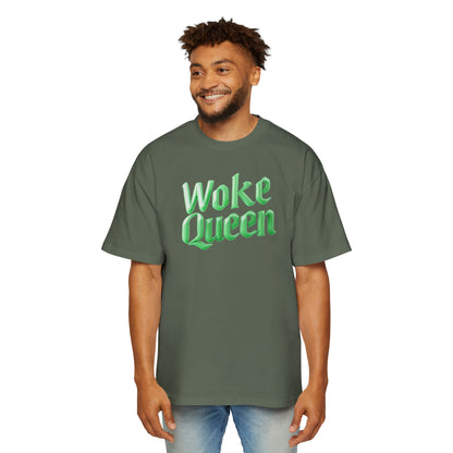 Men's Heavy Oversized Woke Queen Green Tee