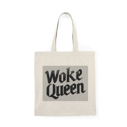 Woke Queen Natural Tote Bag - Black