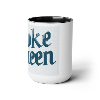 Woke Queen Two-Tone Coffee Mugs, 15oz