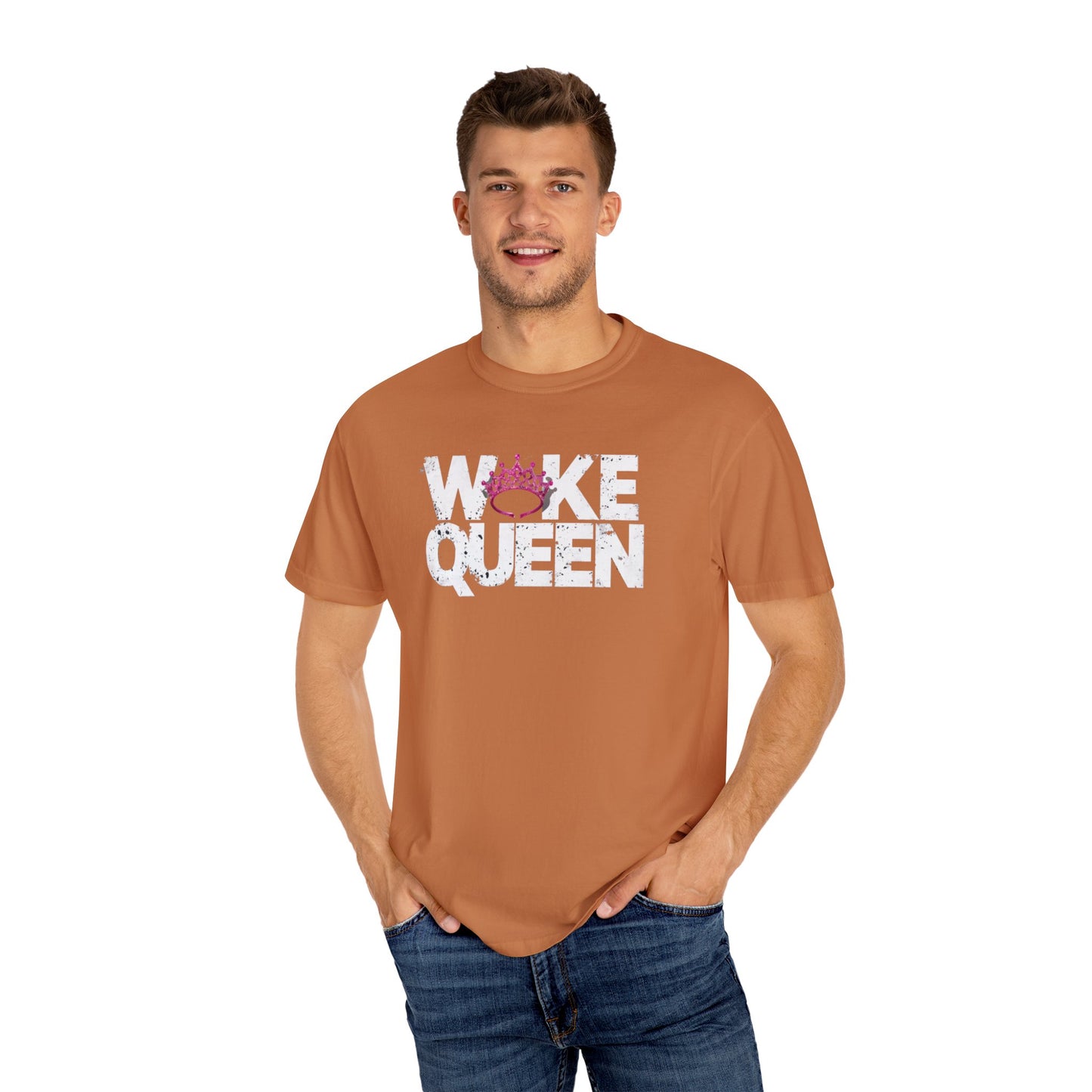 Unisex WOKE QUEEN Tiara Style Garment-Dyed T-shirt