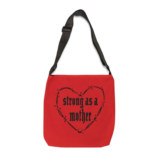 Strong as a Mother Adjustable Tote Bag - Red