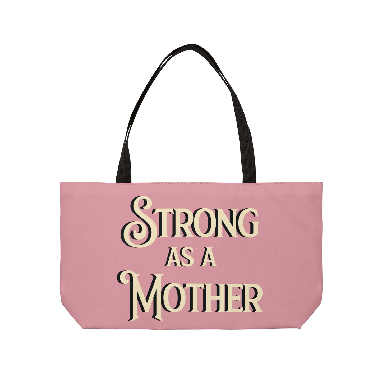 Strong as a Mother Classic Off White on Cherry Blossom Weekender Bag