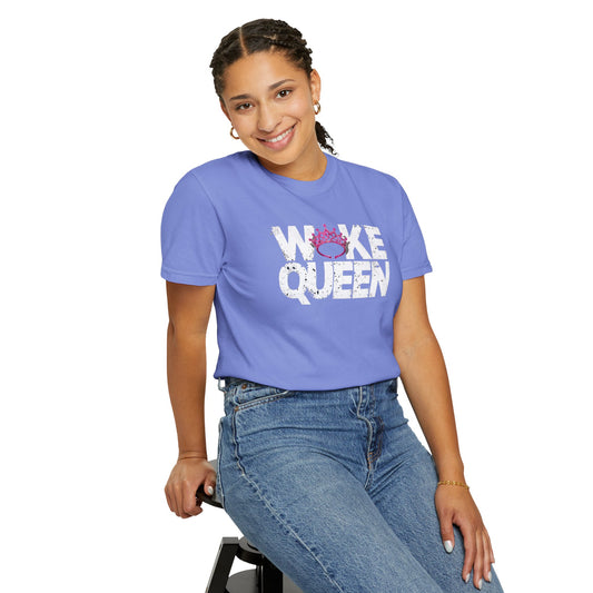 Unisex WOKE QUEEN Tiara Style Garment-Dyed T-shirt