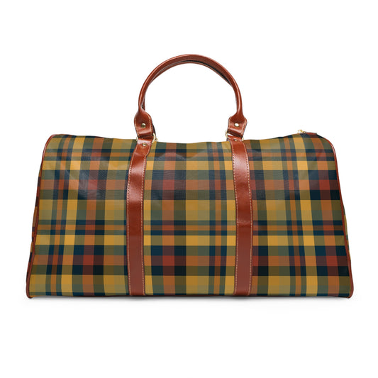 Earthtone Plaid Travel Bag