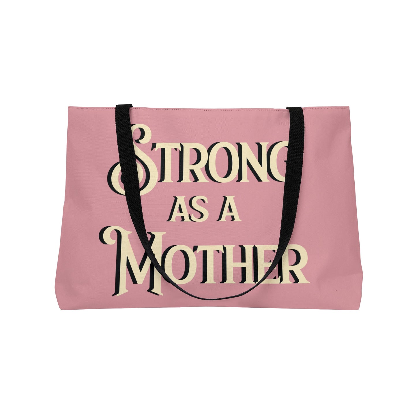 Strong as a Mother Classic Off White on Cherry Blossom Weekender Bag