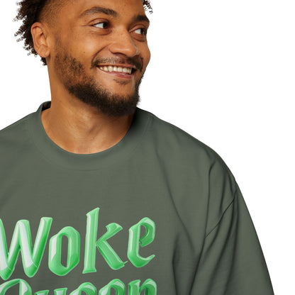 Unisex Heavy Oversized Woke Queen Green Tee