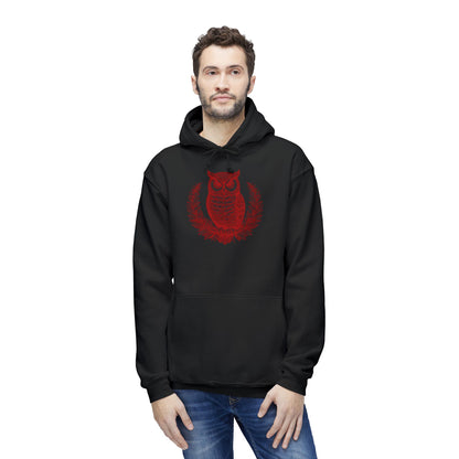 Owl Design Unisex Hooded Sweatshirt - Cozy & Stylish Gift for Nature Lovers