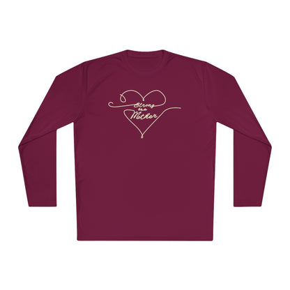 Unisex Strong as a Mother Lightweight Performance Fabric Long Sleeve Tee - Love Lines
