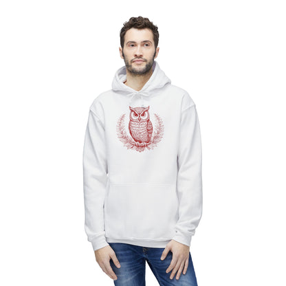Owl Design Unisex Hooded Sweatshirt - Cozy & Stylish Gift for Nature Lovers