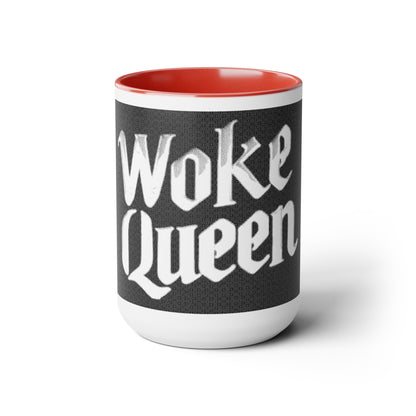 Woke Queen Two-Tone Coffee Mugs, 15oz