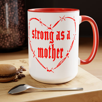 STRONG HEART Two-Tone Coffee Mugs, 15oz