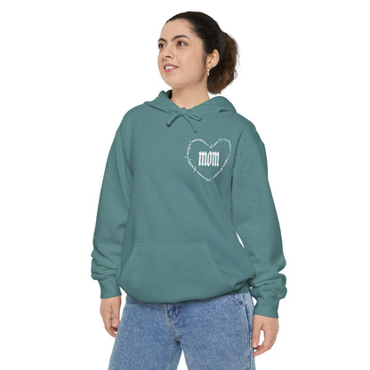 I Heart Mom Unisex Garment-Dyed MotherHoodie