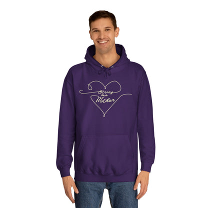 Unisex Strong as a Mother Love Lines Motherhoodie