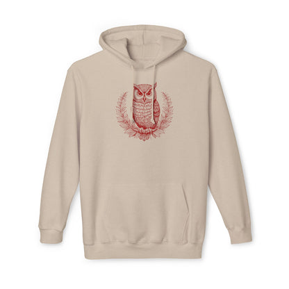 Owl Design Unisex Hooded Sweatshirt - Cozy & Stylish Gift for Nature Lovers