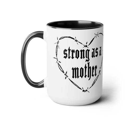 STRONG HEART Two-Tone Coffee Mugs, 15oz
