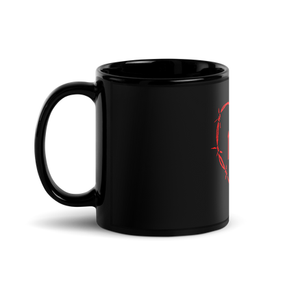 Red Tattoo Mom Heart Glossy Mug