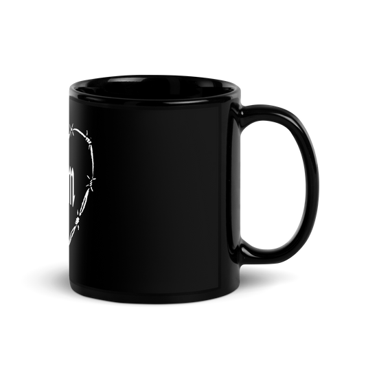 White Mom Heart Mug