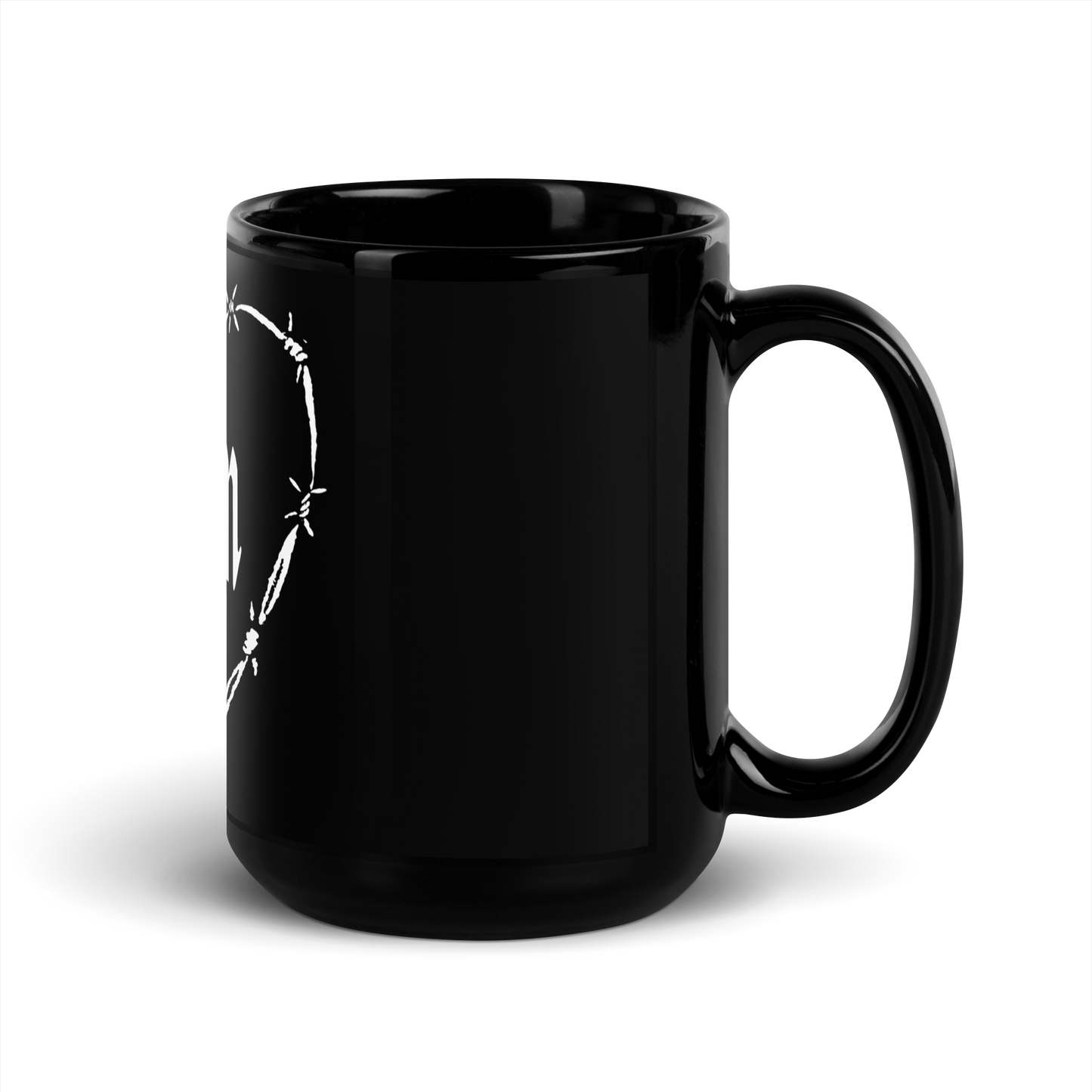 White Mom Heart Mug