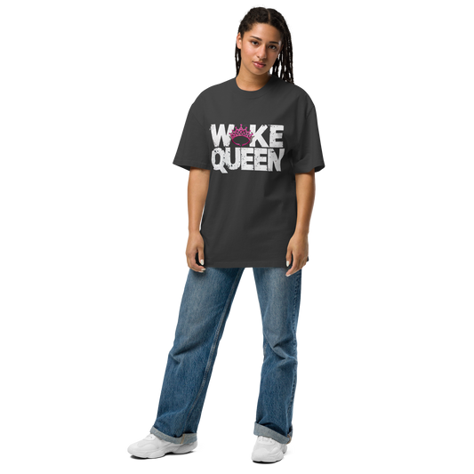 WOKE QUEEN Oversized faded t-shirt