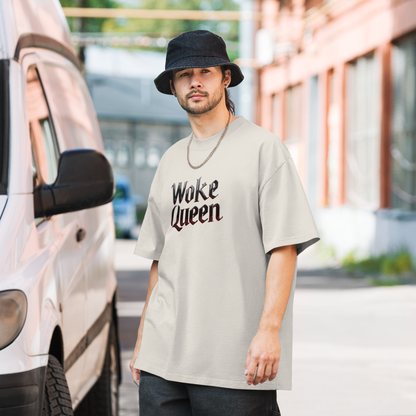 WOKE QUEEN Oversized faded t-shirt