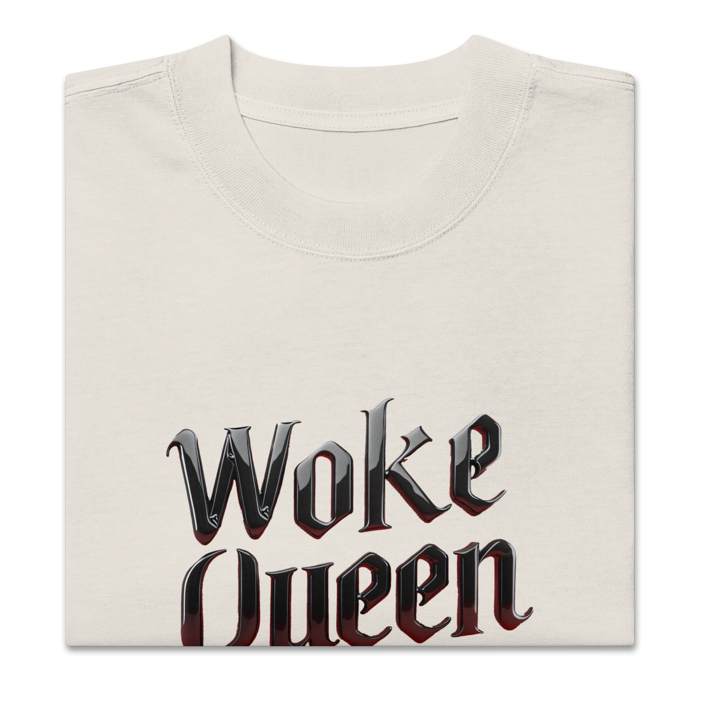 WOKE QUEEN Oversized faded t-shirt