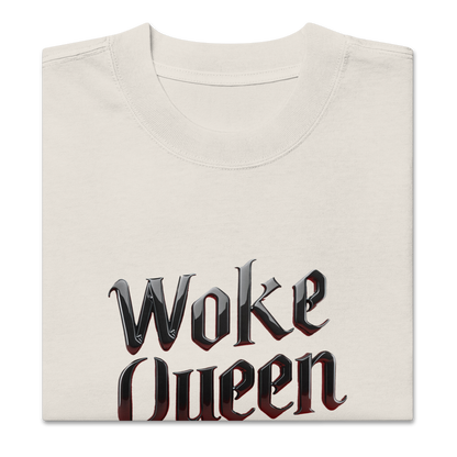 WOKE QUEEN Oversized faded t-shirt