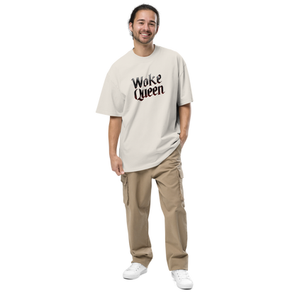 WOKE QUEEN Oversized faded t-shirt