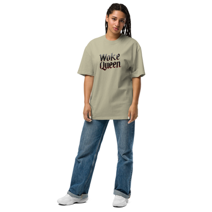 WOKE QUEEN Oversized faded t-shirt