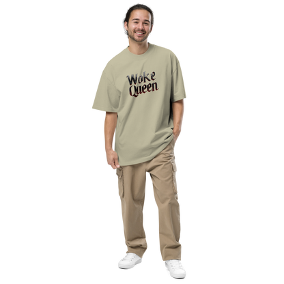 WOKE QUEEN Oversized faded t-shirt