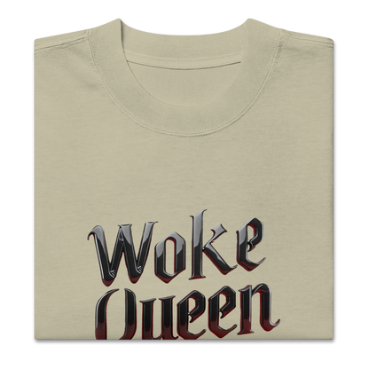 WOKE QUEEN Oversized faded t-shirt