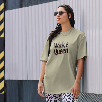 WOKE QUEEN Oversized faded t-shirt