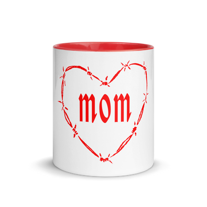 Red Mom Heart Mug