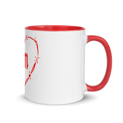 Red Mom Heart Mug