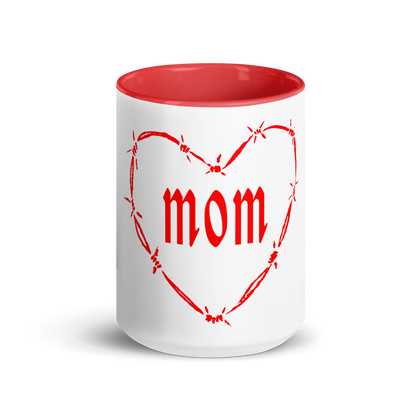 Red Mom Heart Mug