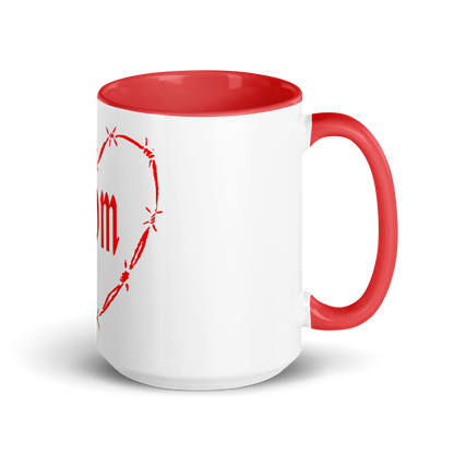 Red Mom Heart Mug