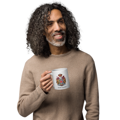 Woke Queen White glossy mug