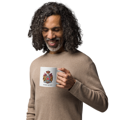 Woke Queen White glossy mug