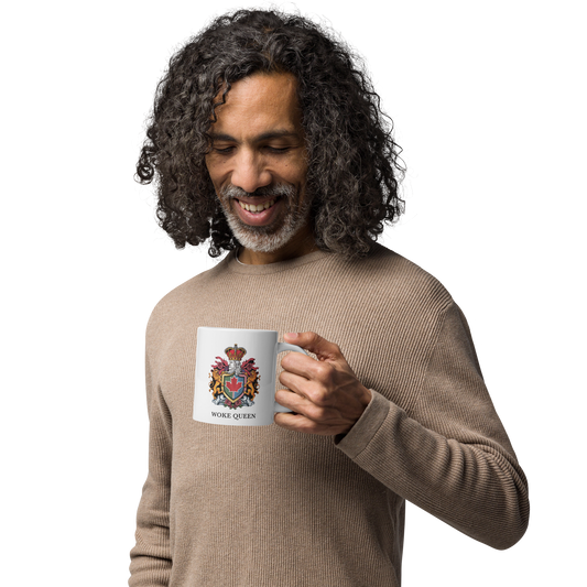 Woke Queen White glossy mug