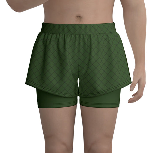 Unisex Sports Lined Shorts - Atomic Green